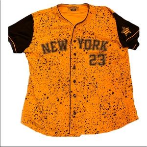 New York black and yellow jersey style tee shirt